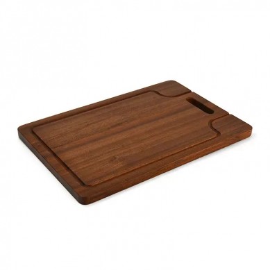 Extra Large And Thick Natural Organic Totally Kitchen Sapele Wood Cutting Board with Drip Juice Groove