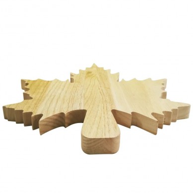 High Quality Maple Leaf Rubber Wood Cutting Board