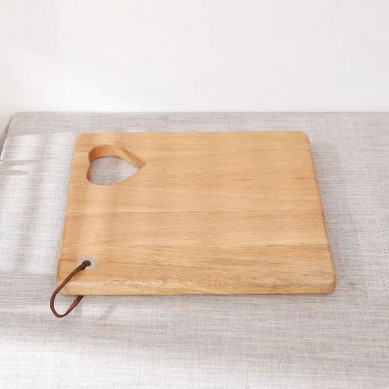 Creative Design Kitchen Bamboo Cutting Board Chopping Plate With Heart Shape Hole