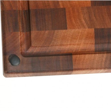 End Grain Walnut Cutting Board with Juice Groove Butcher Block and Charcuterie Serving Board with 3 Compartments