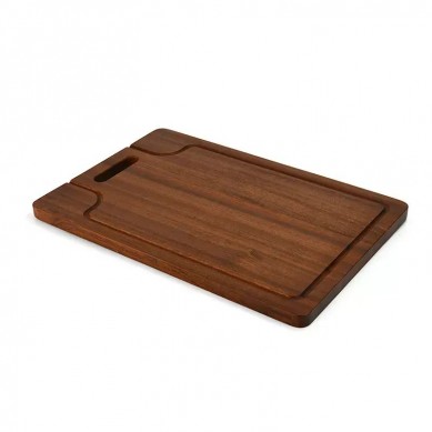 Extra Large And Thick Natural Organic Totally Kitchen Sapele Wood Cutting Board with Drip Juice Groove