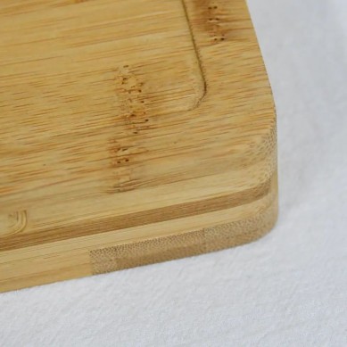 Extra Large Organic Bamboo Cutting Board with 7 Colored Silicone Cutting Mats