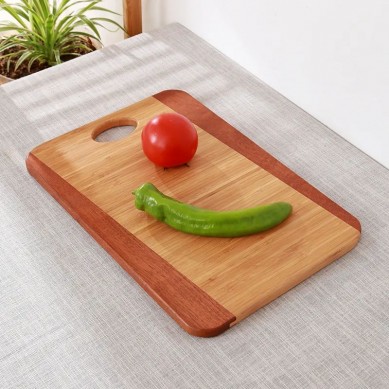 Factory Price Durable Kitchen Bamboo Wood Cutting Board Wooden Chopping Board Block with Handle for Gift
