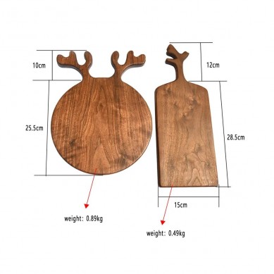 Custom Black Walnut Wood Cutting Boards Kitchen Charcuterie Board Creative Design Elk Shape Home Kitchen Set