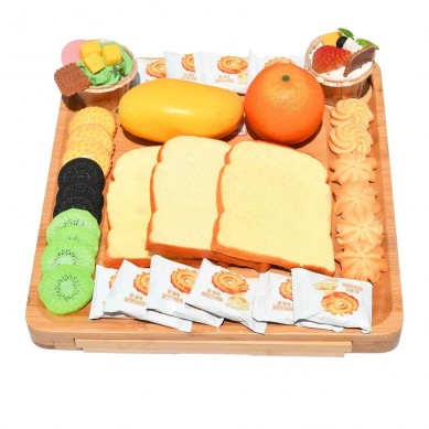 Bamboo Rotary Cheese Cutting Board Wooden Charcuterie Boards Cheese Plate Holder