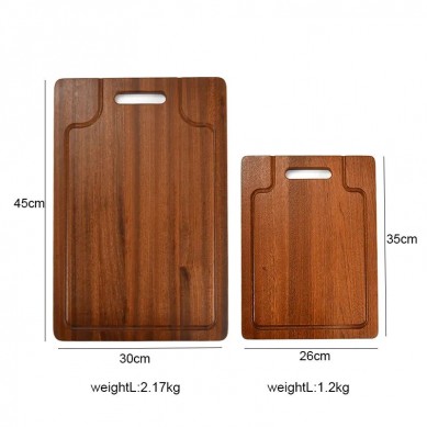 Extra Large And Thick Natural Organic Totally Kitchen Sapele Wood Cutting Board with Drip Juice Groove