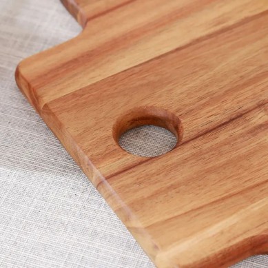 Hot Sell Kitchen Tool Set of 2 Acacia Wood Chopping Blocks Wooden Cutting Board as Christmas Gift