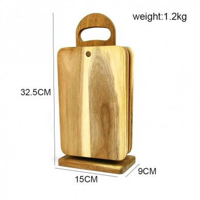 Wood Cutting Board Set with Storage Case Set of 4 Small Fruit Vegetable Bread Chopping Board Wedding & Kitchen Gadgets