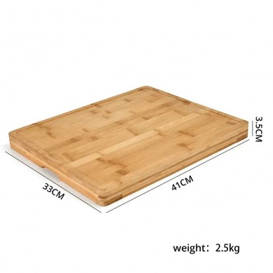 Easy to Clean Bamboo Wood Cutting Board with set of 6 Color Coded Flexible Cutting Mats with Food Icons Chopping Board Set