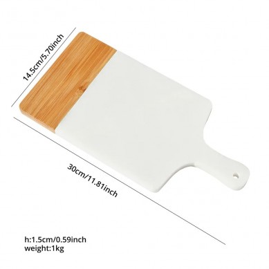 Acacia Wood and Marble Cheese Board Cutting Board Charcuterie Boards for Meat Fruit Crackers