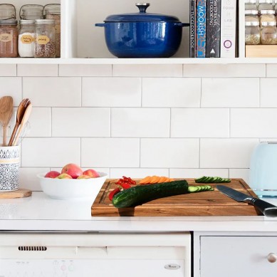 Over The Sink Thick Large Black Wooden Cutting Board Kitchen Acacia Wood 3 Built In Compartments