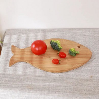 Special Animal Design High Quality Bamboo Fish Shape Cutting Board For Kitchen