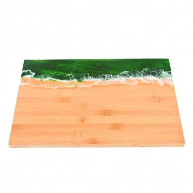 NEW Luxury Kitchen Decor Ocean Blue Epoxy River Cutting Board Antipasto Wood Platter Charcuterie, Gift Boards with Resin Art