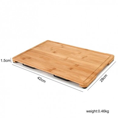 Bamboo Chopping Cutting Board with Tray MOSO Cutting Boards with 2 Drawers for Kitchen