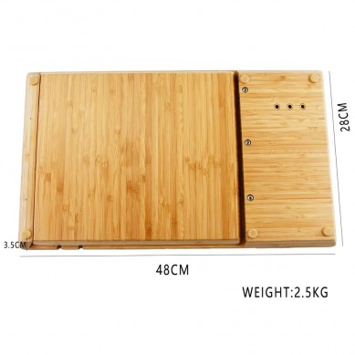 Bamboo Wood Electronic Digital Kitchen Weighing Scale Cutting Chopping Board With Tray Knife Sharpener Gift Box Packaging