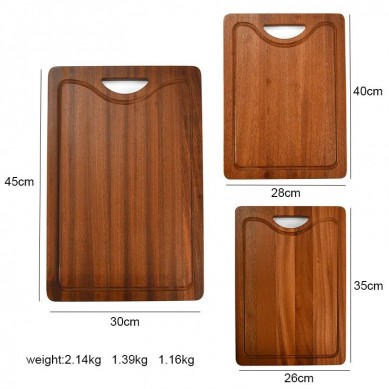 Bamboo Cutting Board with Juice Groove Kitchen Chopping Board for Meat Butcher Block Cheese and Vegetables
