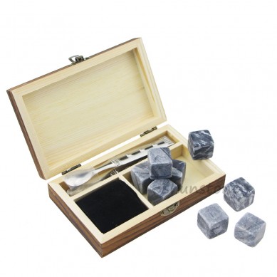 Factory directly wholesale whiskey stone set in wooden box business gift box