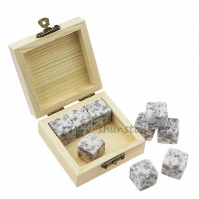 9 pcs ntawm Wholesale whiskey pob zeb Granite whiskey pob zeb Mekas whiskey pob zeb