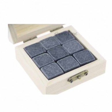 Engros 9 stk af Whisky Stones Genanvendelig Ice Cube Billige Whisky Gave kit