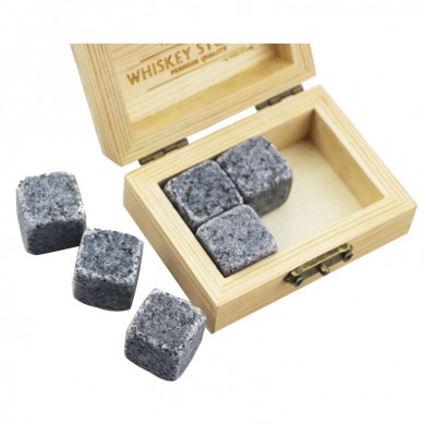 2019 Amazon Best Product Bar Tools Gift Item New 6 pcs of G654 Whiskey Rock Stone Cube Whisky Chilling Ice Cube Ice Stone Creative Gift Set