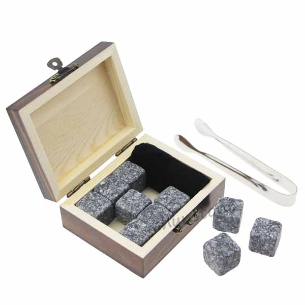 Competitive Price for Wine Stopper - 9 pcs of porphyry whiskey stonecube size in small burned outside without burning outer wooden gift boxes – Shunstone