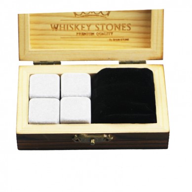 reusable ice stones Small and Cheap Whiskey Stones Gift Set with 4pcs of Cinderella Stones and 1 pcs of Velvet Bag small stone gift set