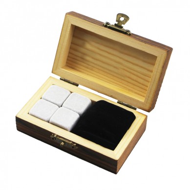 reusable ice stones Small and Cheap Whiskey Stones Gift Set with 4pcs of Cinderella Stones and 1 pcs of Velvet Bag small stone gift set