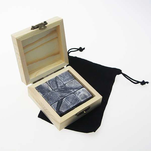 OEM Factory for Box Gift Wood - Cheap 9pcs Dark Grey Basalt Whiskey Stones with Natural Wooden Box – Shunstone