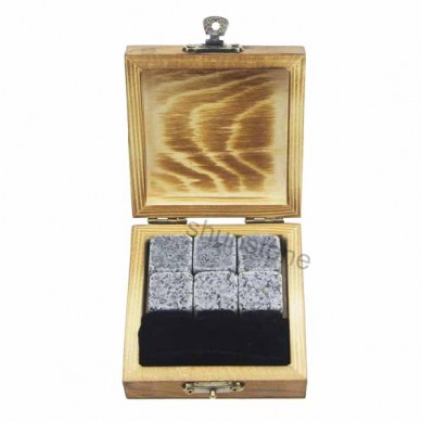 amazon top seller unpolished whisky stone chilling rocks Black velvet bags burning wooden boxes