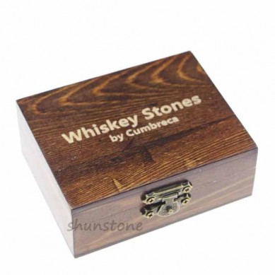 Fábrica de venta directa de piedras del whisky reutilizable del cubo de hielo del whisky barato Juego de regalo de Shunstone de China