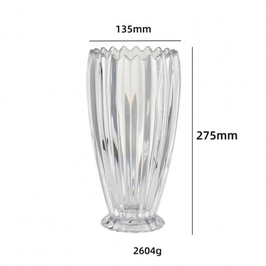 Light Luxury Gold Painted Classic Glass Crystal Flower Vase Terrarium Hydroponic Plant Vases For Restaurant Living Room