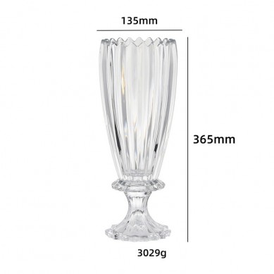 Light Luxury Gold Painted Classic Glass Crystal Flower Vase Terrarium Hydroponic Plant Vases For Restaurant Living Room