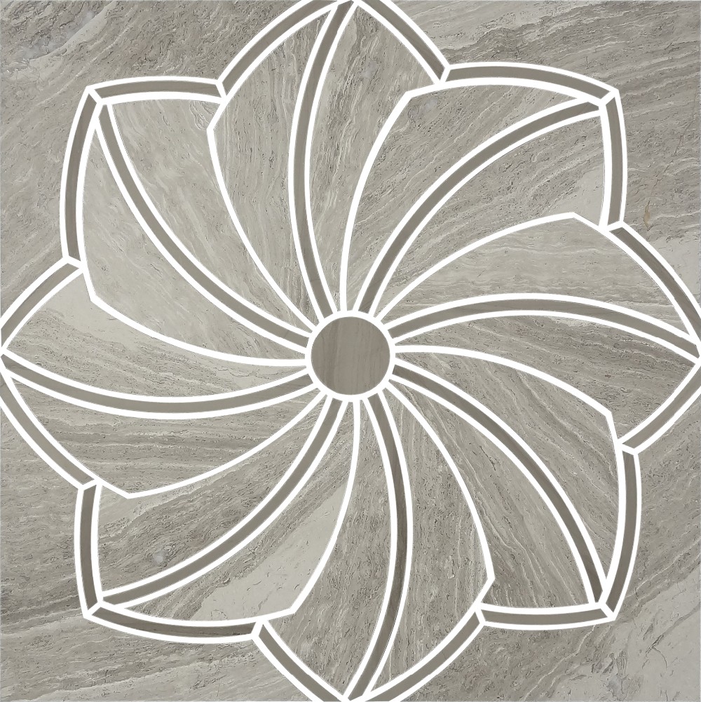 China Manufacturer for Waterjet Marble Mosaic - low pricing white water jet flower pattern natural marble flooring tiles  – Shunstone