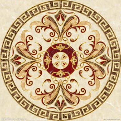 High quality Water Jet Floor Design Marble Medallion Stone Medallion Stone Pattern Marble Inlay Waterjet Marble Borders Factory