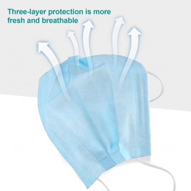 Professional Factory for PFE 99% Medical Disposable face mask  3 ply surgical mask with Tie on