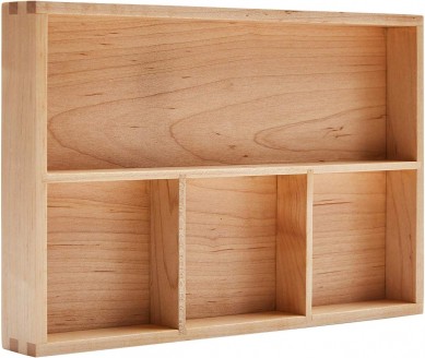 Wood Organizer Tray,Black Walnut,Desk & Drawer Storage Box (Maple Master)