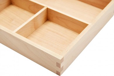 Wood Organizer Tray,Black Walnut,Desk & Drawer Storage Box (Maple Master)