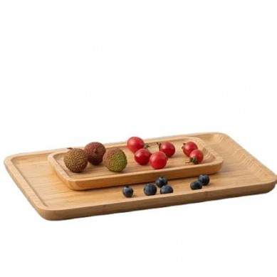 Ecofriendly bamboo wooden tray woven bamboo serving trays cheap wholesale natural tray