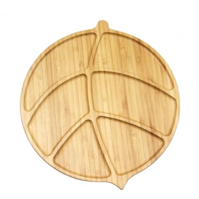 Hot Selling High Quality Bamboo Leaf Shape Environmentally Friendly Bamboo Plant Seedling Tray