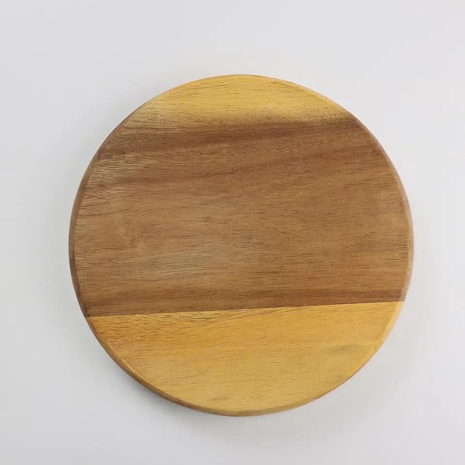 OEM Factory for Whisky Glass Bottle - Round serving tray Acacia wood serving tray kitchen serving tray – Shunstone