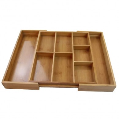 kitchen organizer Wooden Cutlery Tray bamboo Kitchen Knives Drawer Divider bamboo tray