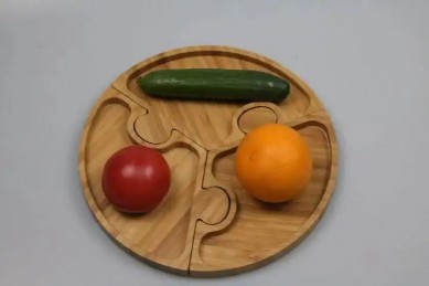 Eco Natural Reusable Tea Dinner Fruit Plate Fancy Modern Bamboo Food Serving Tray