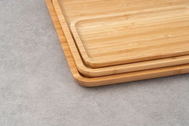 Ecofriendly bamboo wooden tray woven bamboo serving trays cheap wholesale natural tray