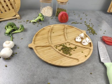 Hot Selling High Quality Bamboo Leaf Shape Environmentally Friendly Bamboo Plant Seedling Tray