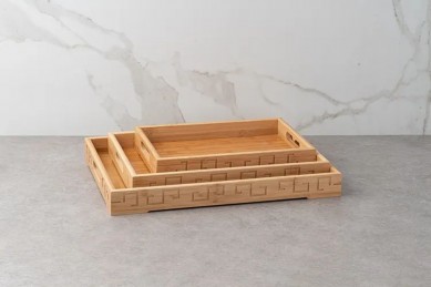 Hot Sale High Quality Cutlery Tray Bamboo Tier Cutlery Tray