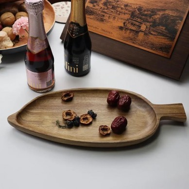 Leaf style Walnut wood server Tray Pizza Tray Walnut wood Tray