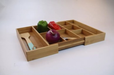kitchen organizer Wooden Cutlery Tray bamboo Kitchen Knives Drawer Divider bamboo tray