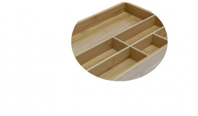 Wholesale Bamboo Kitchen Drawer Organizer 6 Compartments Storage Box for Household Items