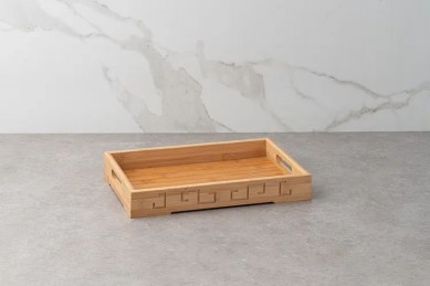 Simple rectangular hotel home china rolling wooden serving storage service backwoods wood board food bamboo trays
