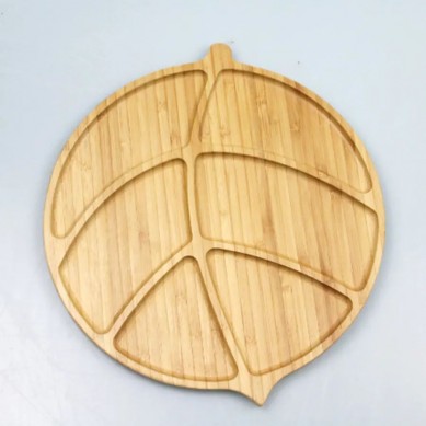 Hot Selling High Quality Bamboo Leaf Shape Environmentally Friendly Bamboo Plant Seedling Tray